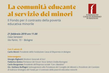 "La comunità educante al servizio dei minori. Il Fondo per il contrasto della povertà educativa minorile"