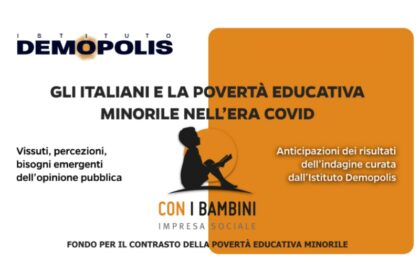 Presentata l’indagine condotta da Demopolis per Con i Bambini “Gli Italiani e la povertà educativa minorile nell’era Covid”