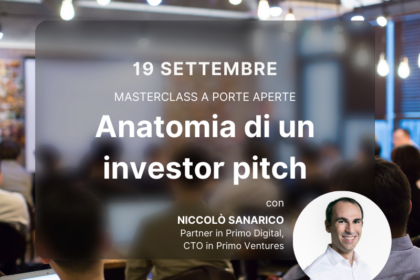 Il 19 settembre a BIGBO la quinta masterclass a porte aperte del Green Tech Incubation System
