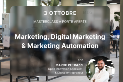 Il 3 ottobre a BIGBO la sesta masterclass a porte aperte del Green Tech Incubation System
